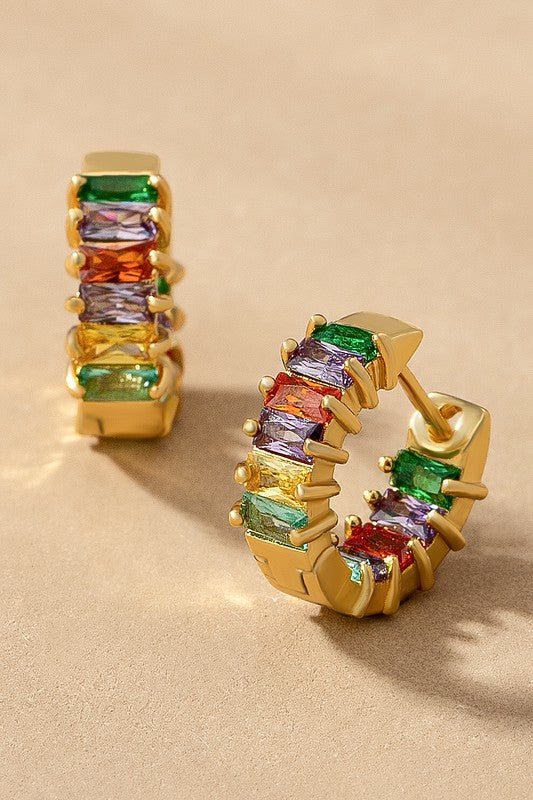 Multi Color Huggie Earring