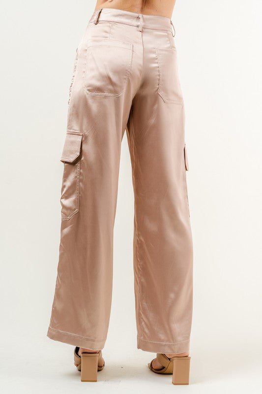 Zulma Satin Cargo Pant