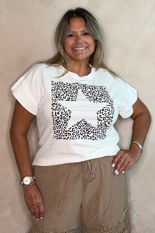 Star Animal Print TShirt