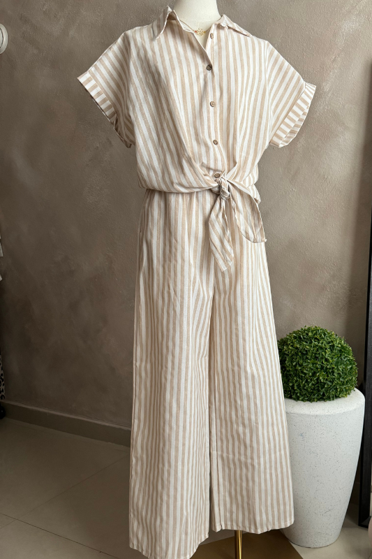 Striped Long Pant Set