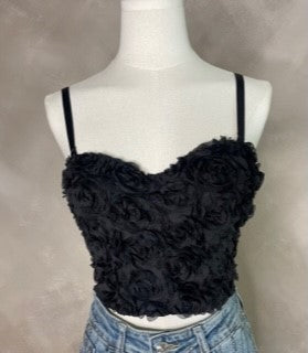 Corset Flower Black