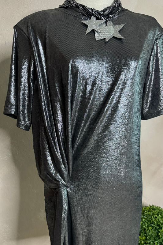 Metallic Foil Dress