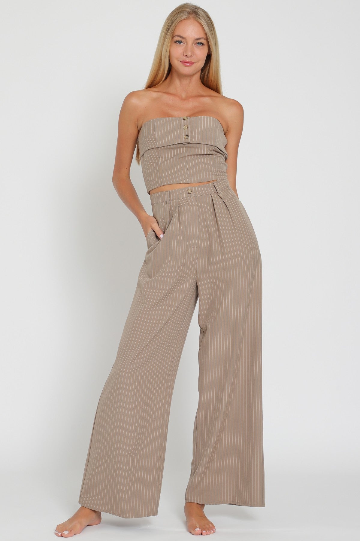 Ariana Vest Tube Long Pants Set